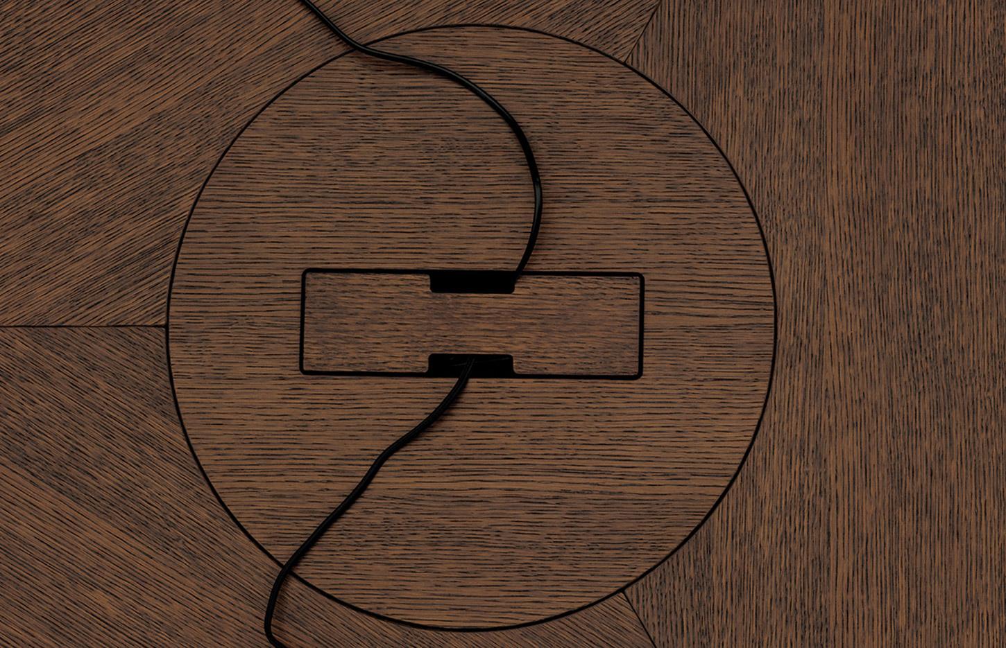 Table de réunion ronde plateau bois et pied métal, gamme Vettore round - France Bureau